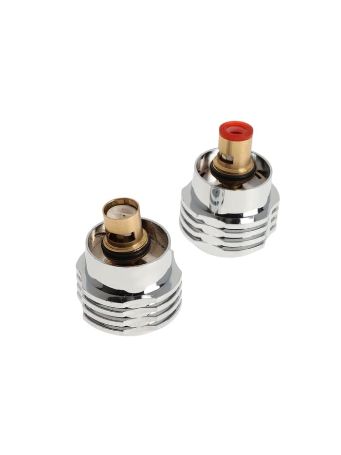 Набор ручек для смесителя ZEIN Z004K, с латунной кран-буксой 1/2", пластик, цвет хром