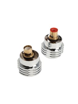 Набор ручек для смесителя ZEIN Z004K, с латунной кран-буксой 1/2", пластик, цвет хром