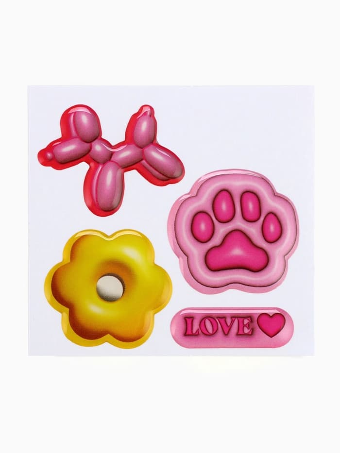 Объёмные 3D стикеры на телефон «Любовь», 4 шт., 3×3 см