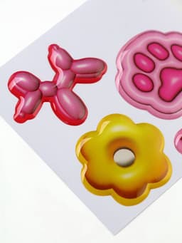 Объёмные 3D стикеры на телефон «Любовь», 4 шт., 3×3 см