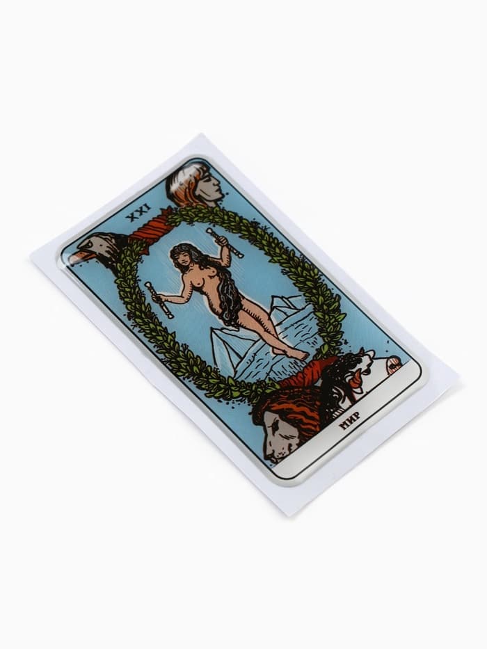 Объемный 3D стикер на телефон «Мир», 7×4 см