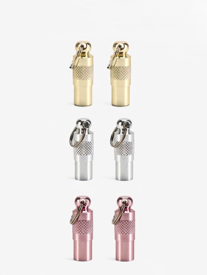 Адресник-капсула под записку, 0.9×2.75 см, фасовка 6 шт., металл, цвет МИКС