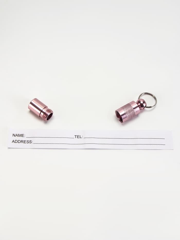 Адресник-капсула под записку, 0.9×2.75 см, фасовка 6 шт., металл, цвет МИКС