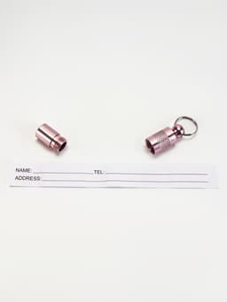 Адресник-капсула под записку, 0.9×2.75 см, фасовка 6 шт., металл, цвет МИКС