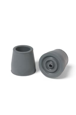 Набор усиленных наконечников для костылей, трости, усилен шайбой, 25 мм, 2 шт., серые