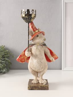 Фигурка - подсвечник полистоун «Мышонок-волшебник», 16×18.5×32 см