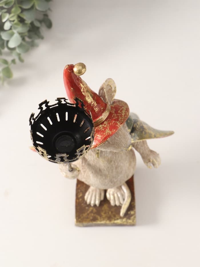 Фигурка - подсвечник полистоун «Мышонок-волшебник», 16×18.5×32 см