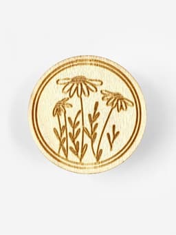 Игольница «Цветы» TEIRA, с магнитом, круглая, d=3 см, набор 2 шт., деревянная