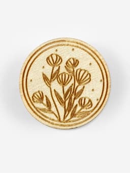 Игольница «Цветы» TEIRA, с магнитом, круглая, d=3 см, набор 2 шт., деревянная