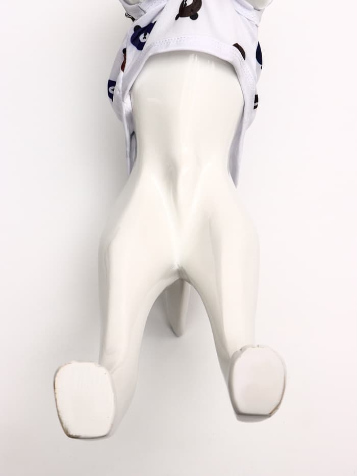 Футболка для животных «Мишка», S (ДС 25, ОГ 38 см), белая