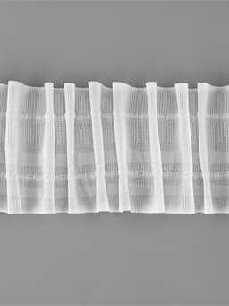 Шторная лента, фиксированная сборка, матовая, 60 мм, 50±1 м, 2 шнура, белая