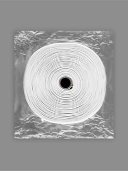 Шторная лента, фиксированная сборка, матовая, 60 мм, 50±1 м, 2 шнура, белая