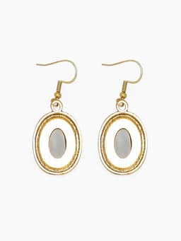 Серьги «Овал» винтаж, чёрные в чернённом золоте