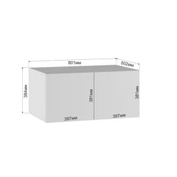 Шкаф – антресоль для двухстворчатого шкафа «Бруно», 800×505×384 мм, цвет белый