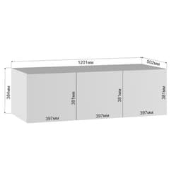 Шкаф – антресоль для трёхстворчатого шкафа «Бруно», 1200×505×384 мм, цвет белый