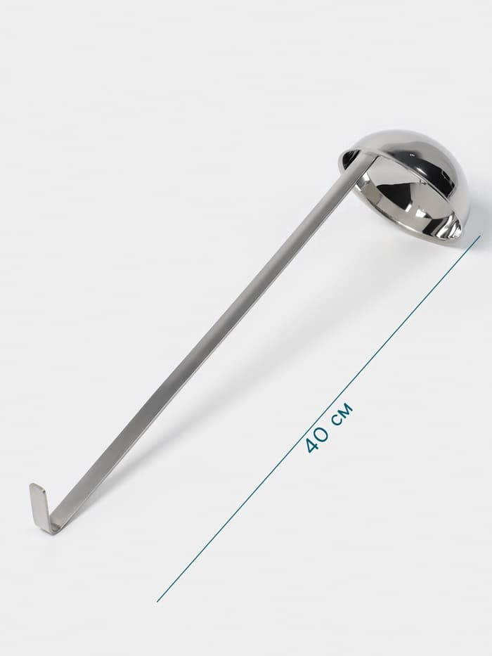 Половник цельнотянутый Hanna Knövell, 500 мл, d=12 см, h=40 см, толщина 3 мм, нержавеющая сталь