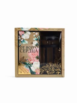 Подарочный набор «От всего сердца», чай зелёный со вкусом жасмина 100 г, френч-пресс 350 мл