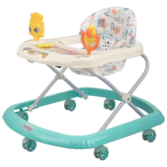 Ходунки «Солнышко С», 7 силиконовых колес, музыкальные, бирюзовый