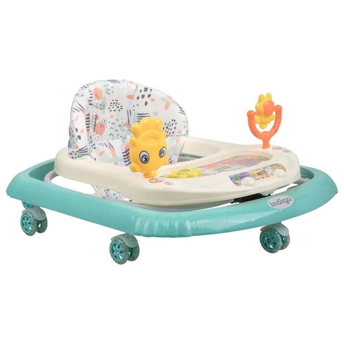 Ходунки «Солнышко С», 7 силиконовых колес, музыкальные, бирюзовый
