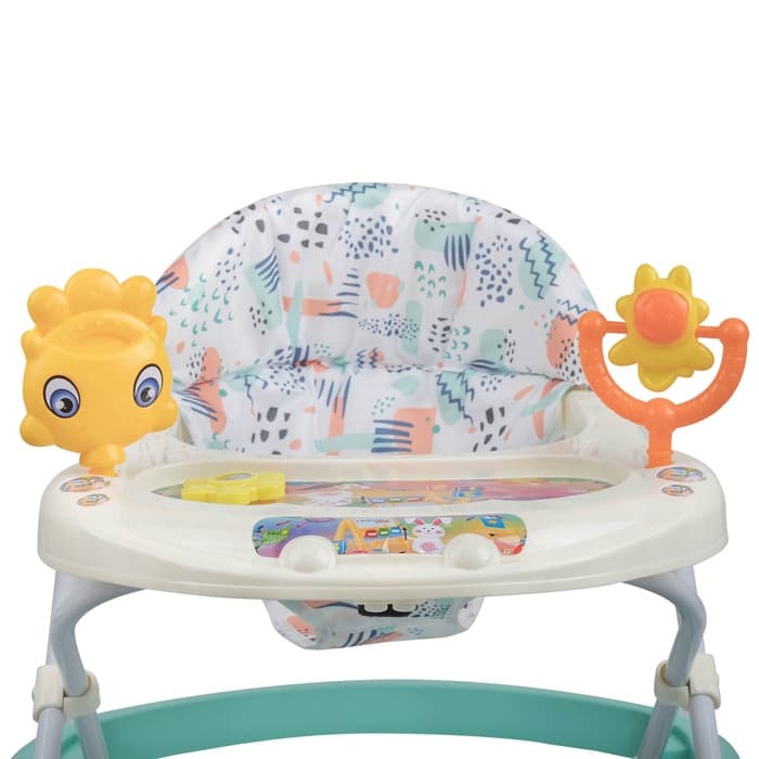 Ходунки «Солнышко С», 7 силиконовых колес, музыкальные, бирюзовый