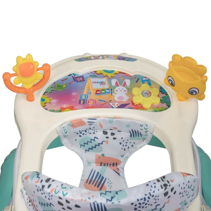 Ходунки «Солнышко С», 7 силиконовых колес, музыкальные, бирюзовый