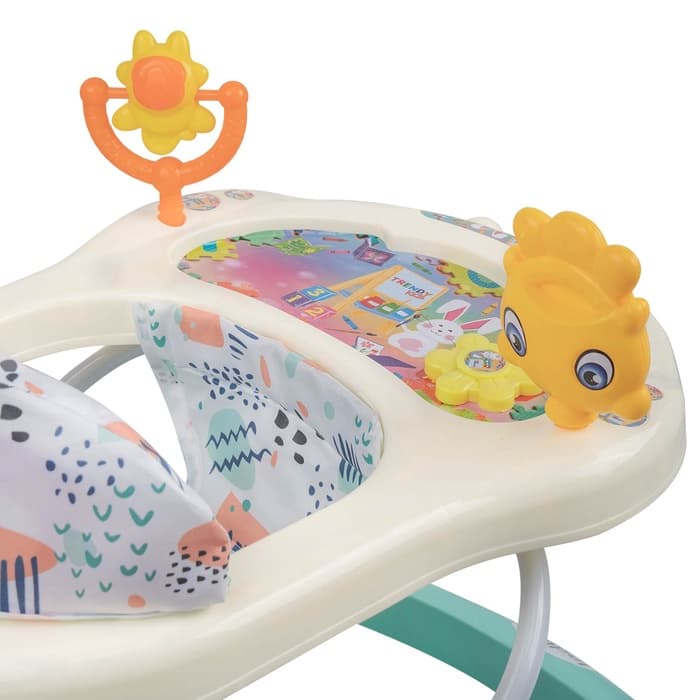 Ходунки «Солнышко С», 7 силиконовых колес, музыкальные, бирюзовый