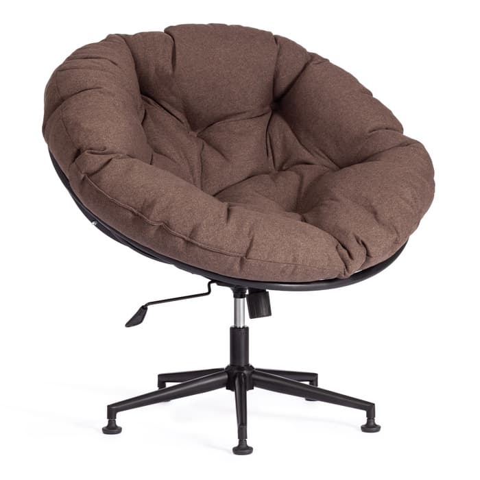 Кресло CLOUDE, рогожка/металл, коричневый