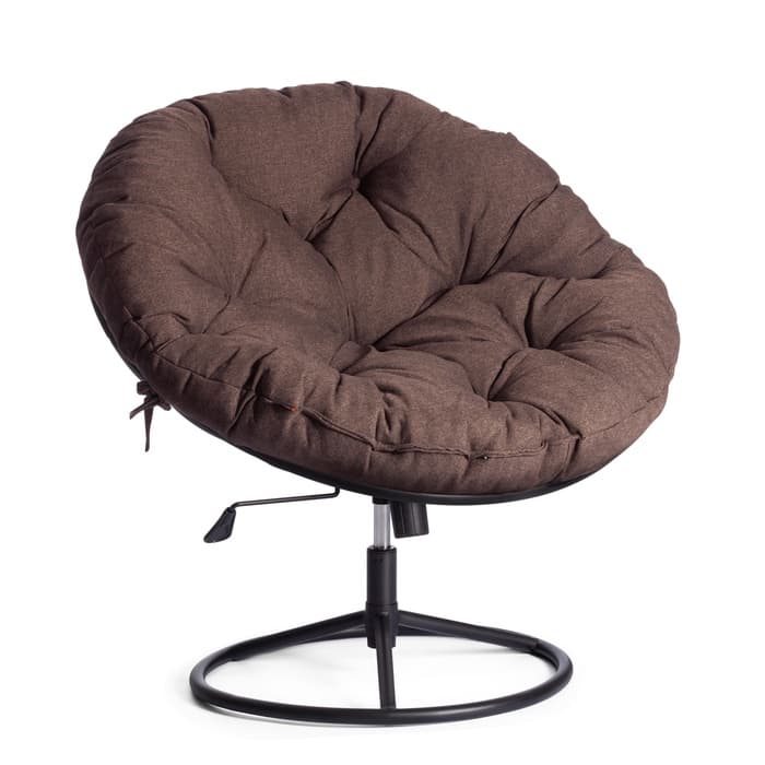 Кресло для отдыха CLOUDE HOME, 950×830(890)×950 мм, рогожка/металл, цвет коричневый