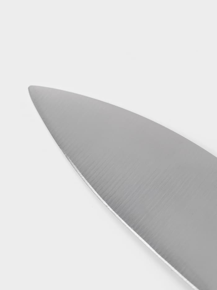 Нож кухонный шеф Sharp, лезвие 19.5 см, нержавеющая сталь, чёрная ручка