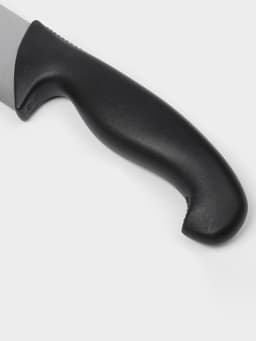 Нож кухонный шеф Sharp, лезвие 19.5 см, нержавеющая сталь, чёрная ручка