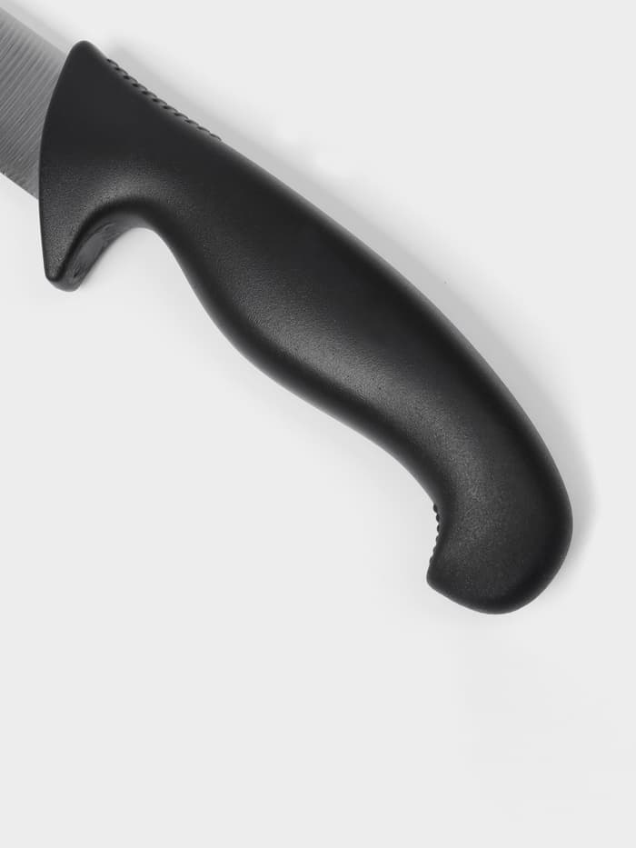 Нож кухонный слайсер Sharp, лезвие 30.5 см, нержавеющая сталь, чёрная ручка