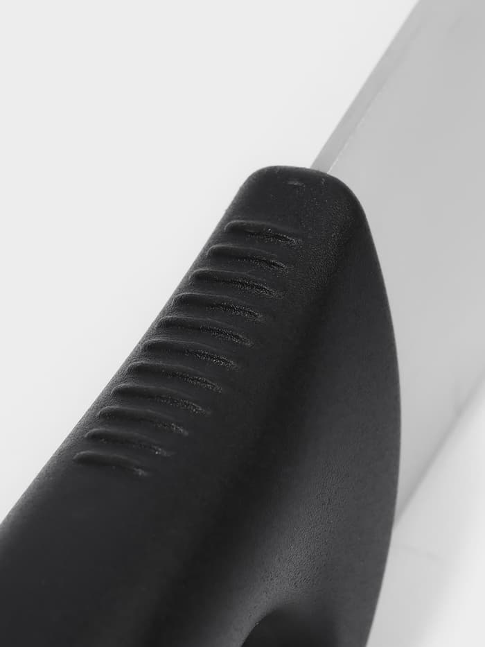 Нож для сыра с двумя ручками Sharp, лезвие 36.3 см, нержавеющая сталь, чёрная ручка