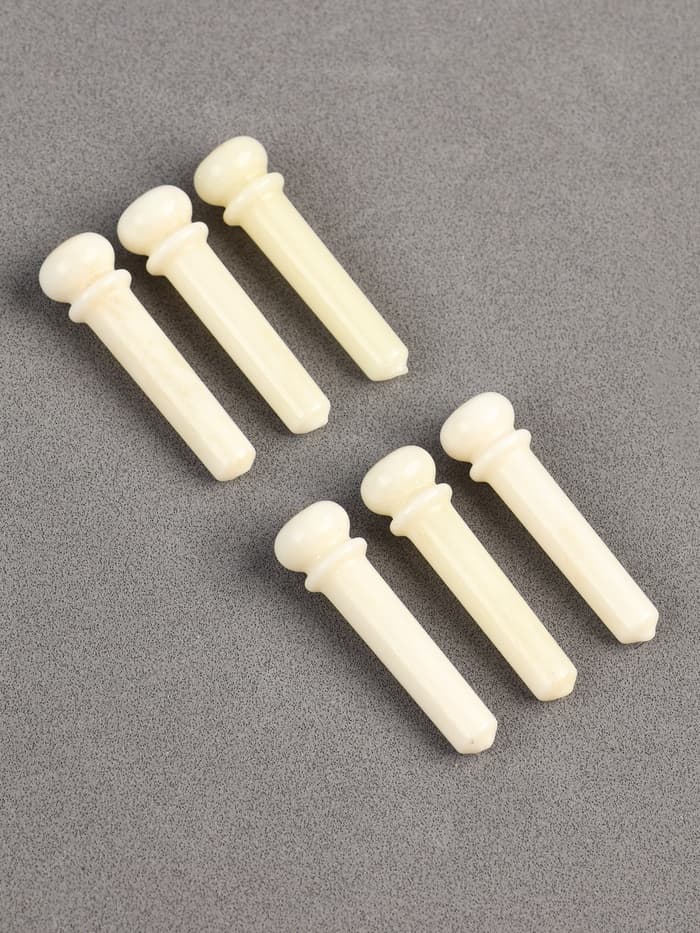 Набор фиксаторов струн Music life, 6 штук, белый, из кости