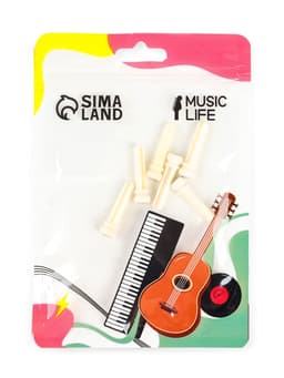 Набор фиксаторов струн Music life, 6 штук, белый, из кости