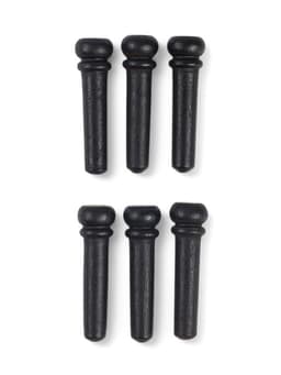 Набор фиксаторов струн Music life, 6 штук, черное дерево