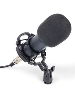 Микрофон конденсаторный Music Life черный: кабель, ветрозащита, стойка