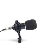 Микрофон конденсаторный Music Life золотой: кабель, ветрозащита, стойка