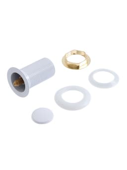 Донный клапан ZEIN engr, маленькая кнопка, без перелива, нержавеющая сталь, белый