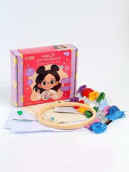 Вышивка крестиком с пяльцами для детей «Волшебные крестики», набор для творчества