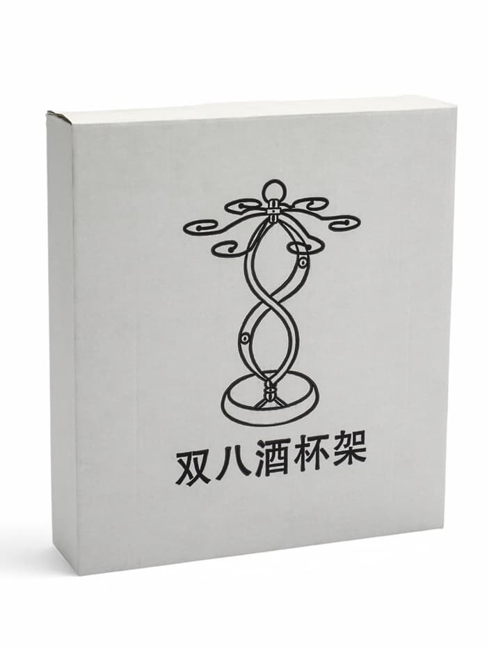 Подставка для бокалов, серебристая, на 6 бокалов