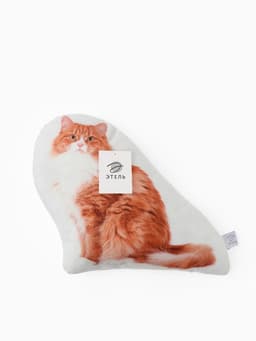 Подушка декоративная «Этель» Ginger cat, 40×33 см, велюр