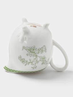 Молочник WY Bloomware, 250 мл, фарфор, белый, зелёный