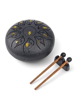 Глюкофон, дельфин черный, 11 лепестков, 18×18×11 см