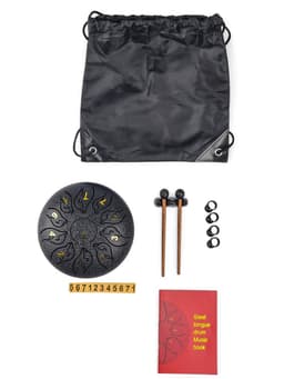 Глюкофон, дельфин черный, 11 лепестков, 18×18×11 см