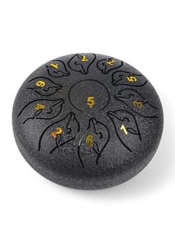 Глюкофон, дельфин черный, 11 лепестков, 18×18×11 см