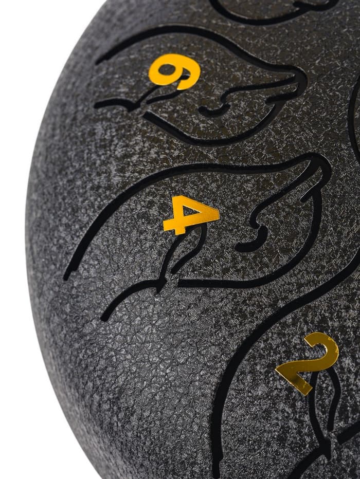 Глюкофон, дельфин черный, 11 лепестков, 18×18×11 см