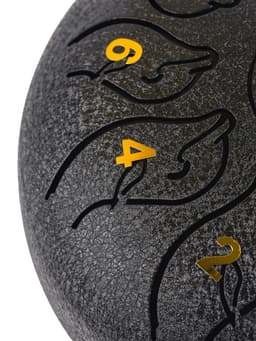 Глюкофон, дельфин черный, 11 лепестков, 18×18×11 см