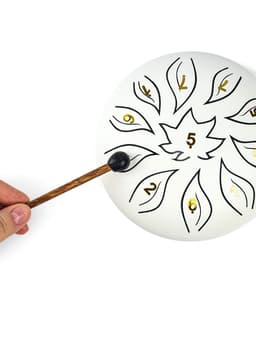 Глюкофон, цветок белый, 11 лепестков, 18×18×11 см