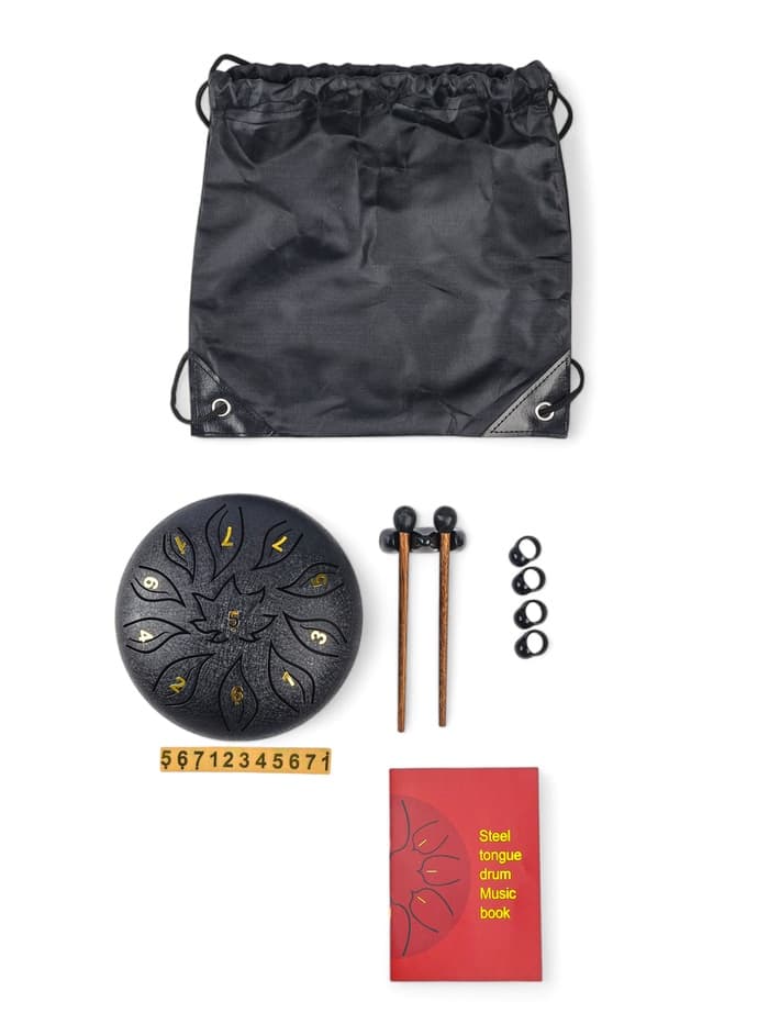 Глюкофон, цветок черный, 11 лепестков, 18×18×11 см