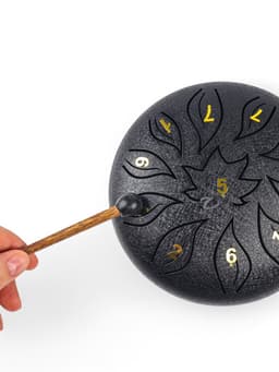 Глюкофон, цветок черный, 11 лепестков, 18×18×11 см